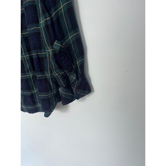 Rails Plaid Button Down Shirt Women M Navy Green Checkered Flannel - Picture 4 of 7
